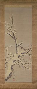 Sparrow on a Tree in a Snowstorm, c.1800